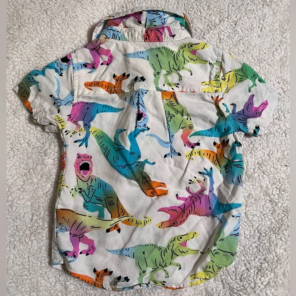 Cat & Jack Dinosaur Button Up 12 Months - Picture 2 of 3